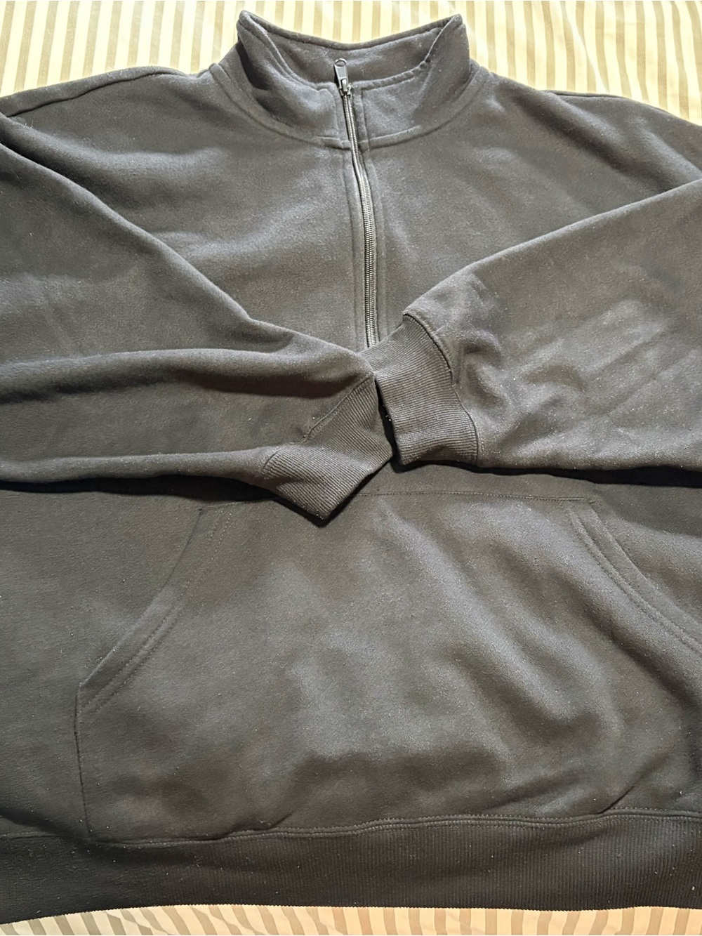 Ardene Black Quarter-Zip Pullover Sweater